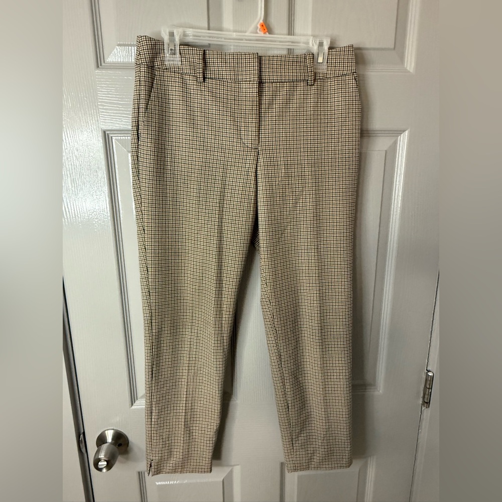 Talbots Woman’s Hampshire Ankle Pant 4P beige patterned